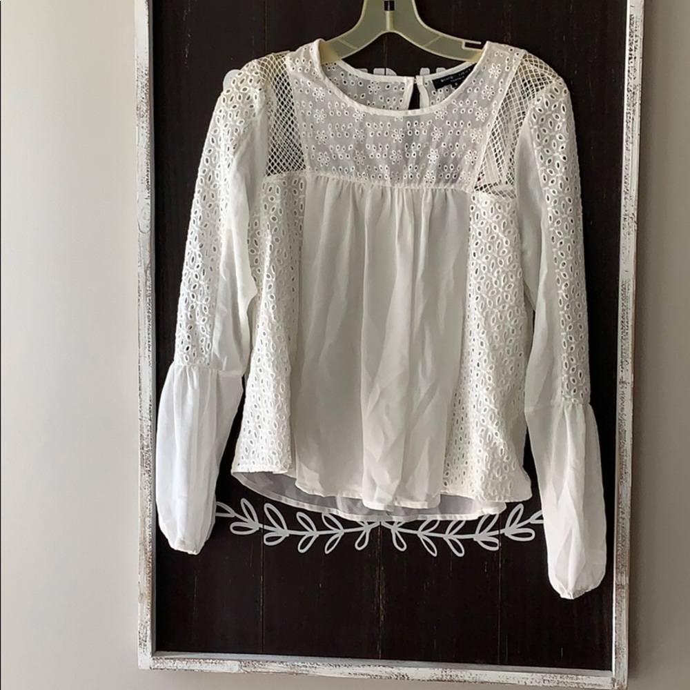 Eyelet lace blouse